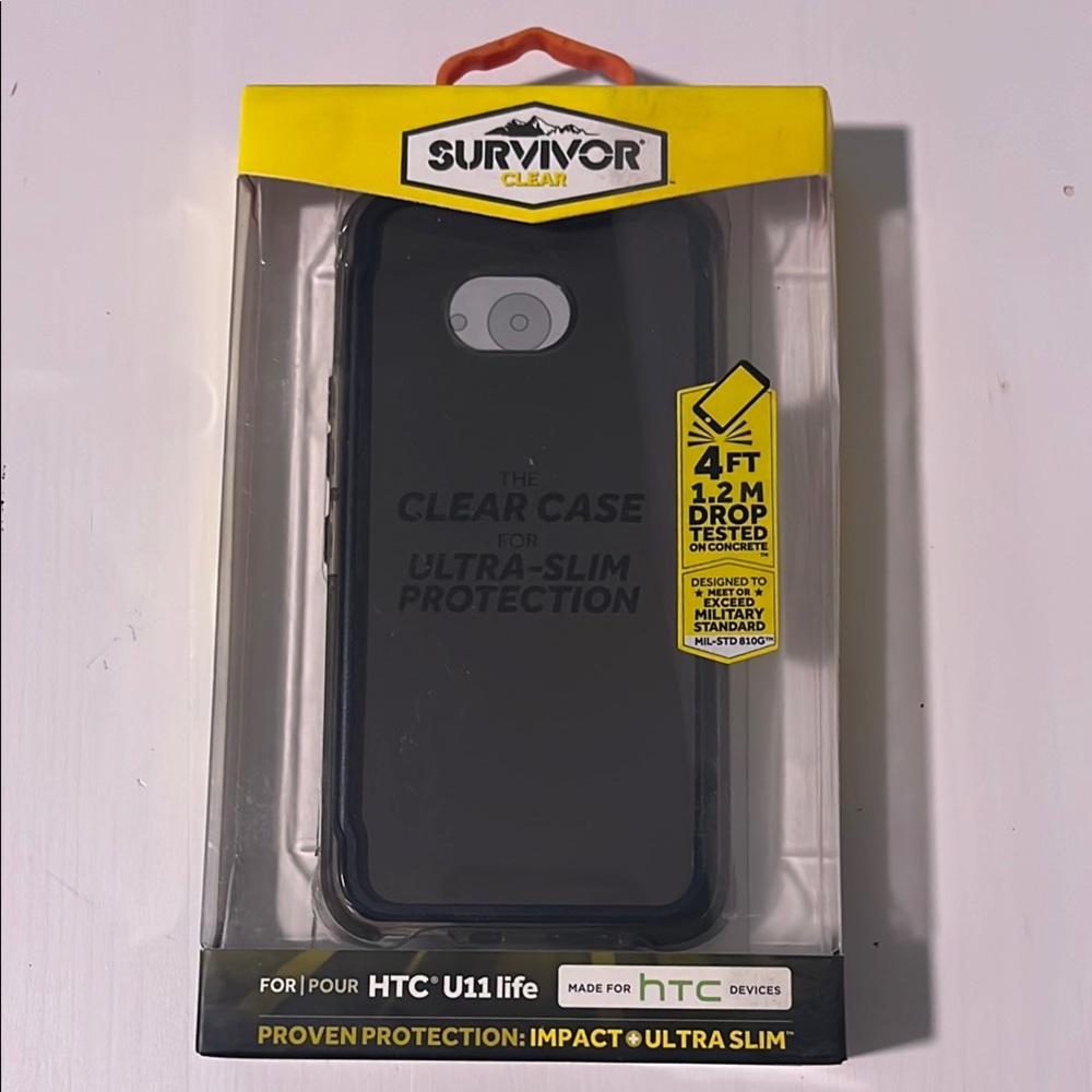 Clear Black Case for HTC U11 Life